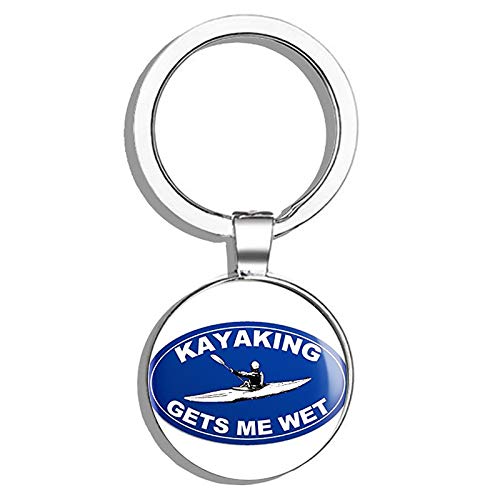 HJ Media Blue Oval Kayaking GETS ME Wet (Kayak Paddle