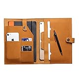 Genuine Leather iPad Organiser iPad Case Cover, Leather iPad Sleeve, Tablets Case, 8.5-inch Pad and Tablet Case, iPad and Tablet Sleeve Folio for iPad Mini & Galaxy Tab (9.5 x 7') by Succor