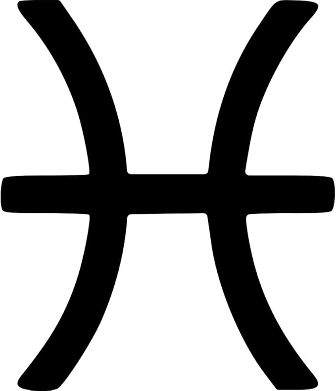 THE BANGLES Pisces Zodiac Signs (Black) (Set of 2) Premium Waterproof Vinyl Decal Stickers for Laptop Phone Accessory Helmet Car Window Bumper Mug Tuber Cup Door Wall Decoration