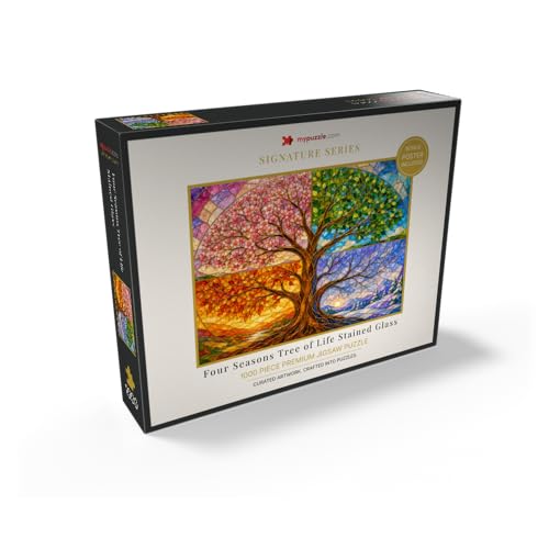 MyPuzzle Four Seasons Tree of Life Vidrio Templado - Rompecabezas Premium de 1000 Piezas para Adultos miniatura 2