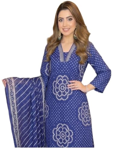 Image of ANNI Designer Women's Rayon Viscose Printed Anarkali Kurta with Palazzo and Dupatta | Stylish Ethnic Wear Set for Women | Festive, Wedding Kurti Set