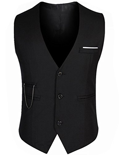 Erztiay Men's Formal Dress Business Slim Fit Sleeveless Jacket Vest Waistcoat #TOP2