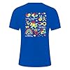 Men Women Couple Short Sleeve T Shirt Oversize Bow Print T Shirt with Puzzle Elements Chest Side Summer Top Crew Neck Funny Loose Fit Tee Shirt | for Autism, Daily, Leisure, #01 - Blue, S #4