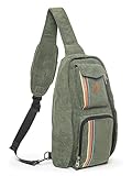 Ocean Pacific Crossbody Sling Bag for Everyday Use, Travel, Work - Casual Daypack for Men Women (Olive)
