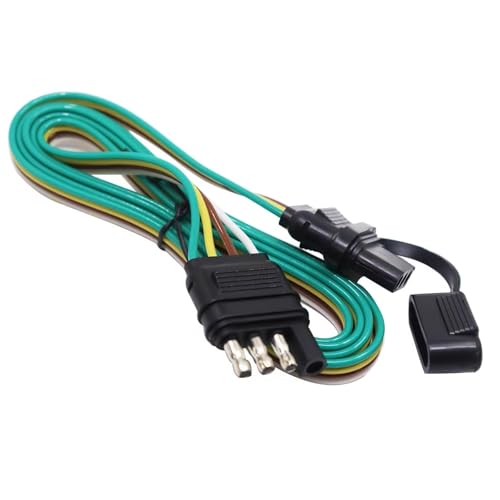 Trailer Wiring Harness, 4 Wire Trailer Wire for Universal Fit, Waterproof, Durable and Easy to Install, 19-Inch