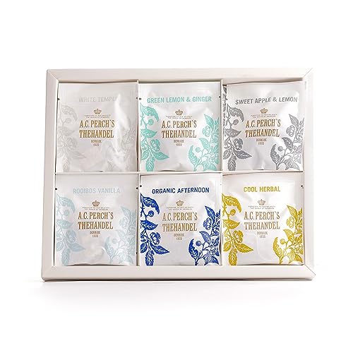 A.C. Perchs Tee Geschenkset Orange | Teeset mit 18 Teebeuteln, 6 Geschmacksrichtungen | Premium Tee box Geschenk & Kollektion für Teeliebhaber | Royal Tea | Seit 1835