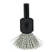 Weiler Wire End Brush, Solid End, Round Shank, Stainless Steel 302, Crimped Wire, 1/2" Diameter, 0.006" Wire Diameter, 1/4" Shank, 25000 rpm (Pack of 1)