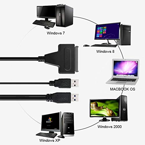 CABO USB PARA SATA USB 2.0 E 3.0 HD DISCO RÍGIDO SATA 2.5 RECUPERE DADOS DO HD