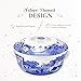 Spode Blue Italian Round Covered Deep Dish - 2-Quart Porcelain Serving Dish with Classic Scroll Border & Scenic Countryside Artwork - Elegant Covered Cooking Pot for Entertaining & Dining