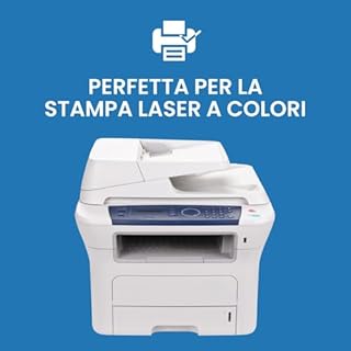 Imballaggi 2000 - Carta A4 Color Copy Liscia 120 g/m² 250 Fogli per Stampante Ink Jet Laser Fax Bianca Spessa Uso Ufficio e Scuola