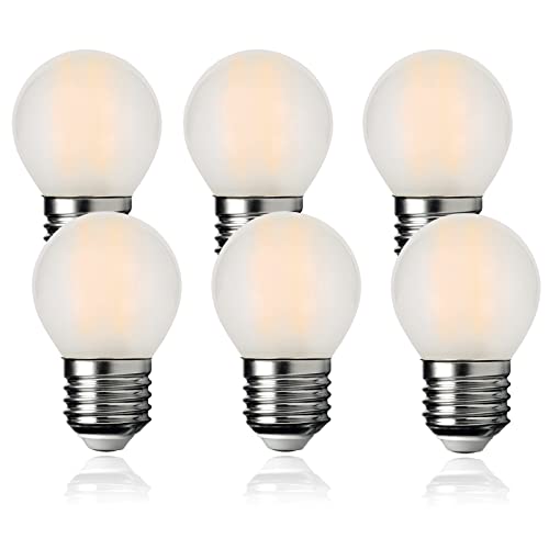 FEILEMAN Glühbirne E27 LED Lampe G45/P45 Birne 6W (Ersetzt 60W) 676LM 3000K Warmweiß, Golf E27 Matt Filament G45 Mini Globe Birne Nicht Dimmbar, 6 Pack