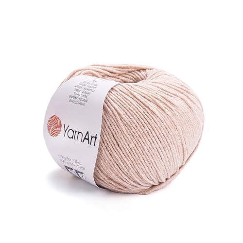 Image of YarnArt Genius Soft Cotton Acrylic Blend Yarn - Amigurumi, Crochet and Knitting -%55 Cotton-45% Acrylic, Craft Yarn for Kids and Adults Garments, Baby Items and Accessories, 174 yds / 50 g