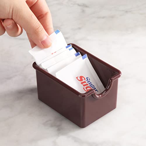 image for New Star Foodservice 28454 Plastic Sugar Packet Holder, Brown, Set of 