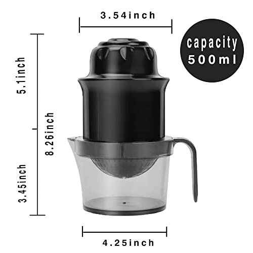 Manual Lemon Citrus Juicer, Squeeze Juicer, With Egg Separator, Manual Squeeze Filter Lemon, Heavy Duty Juicer, Pomegranate, Grape, Lime, Orange (Black) #TOP5