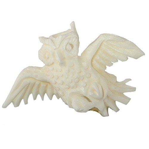NKlaus hair accessories beard bead SOVIN owl UHU bone curl bead 6428, White