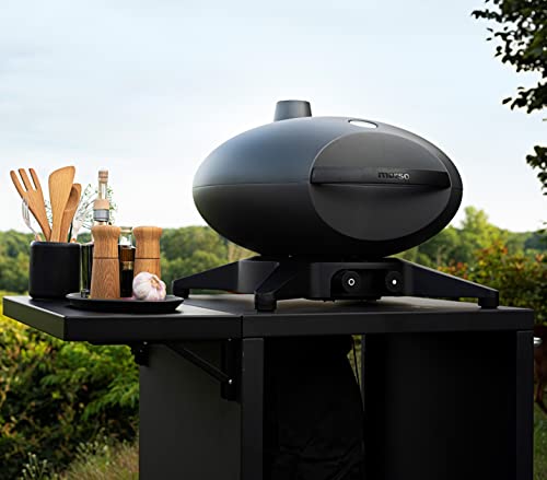 Morsø Forno Gas Medio Gasgrill – Gas-Tischgrill mit Grillrost aus Gusseisen, skandinavischer Lifestyle für Terrasse und Garten, Anthrazit-Grau