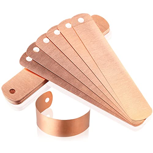 Hotop 30 Pieces 4.5 Inch Copper Plant Tags Metal Tree Tags Long Garden Plant Labels Waterproof Reusable with 30 Pieces Copper Ties for Outdoor Garden