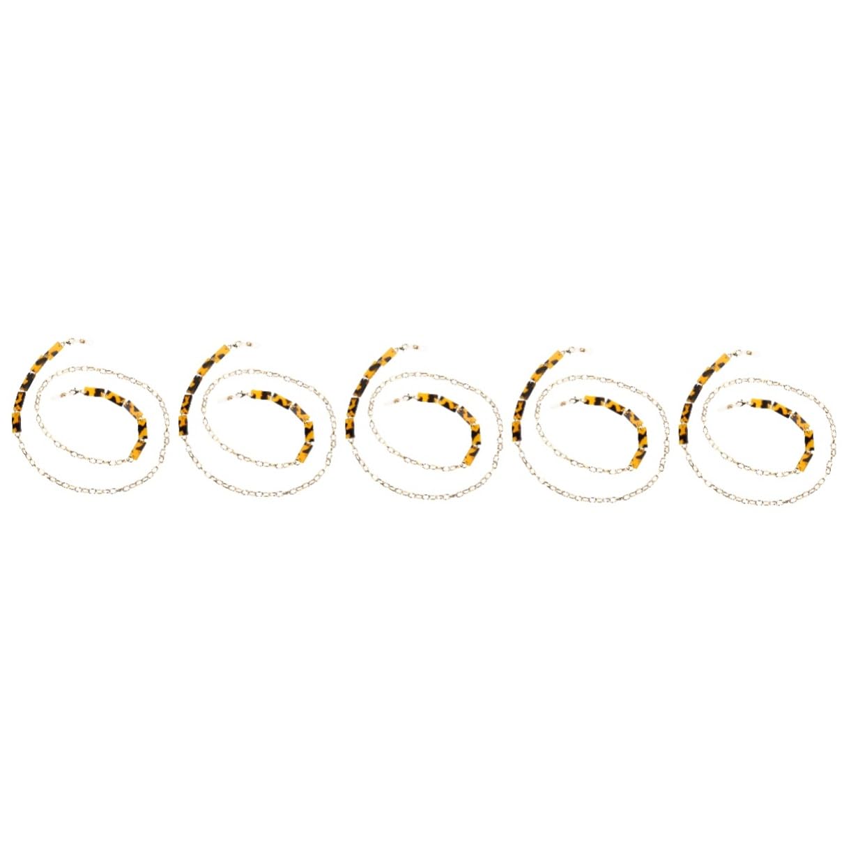 SHERCHPRY 5 Piezas cadena de gafas cordón de cara cordón de gafas diario Gafas de sol gafas sol gafas para niños monturas de gafas collar de anteojos correa antideslizante para gafas Cobre