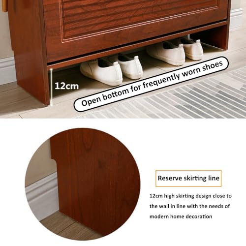 Organiseur d'entrée peu encombran en bois avec étagères modulables - 8