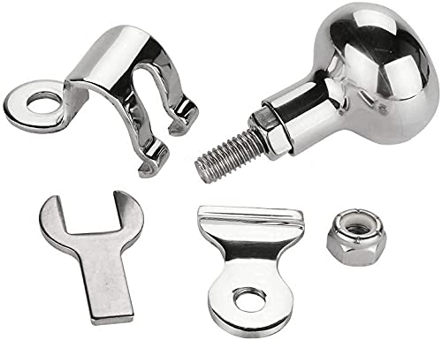 Isure Marine 316 Stainless Steel Boat Steering Wheel Knob, Steering Wheel Maneuvering Knob Dia. From 5/8'' To 1'' #TOP4