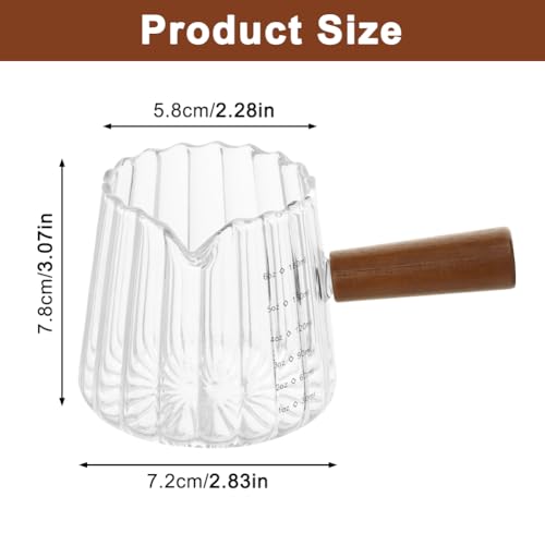 Set de 2 vasos medidores para espresso de vidrio 180ml miniatura 2