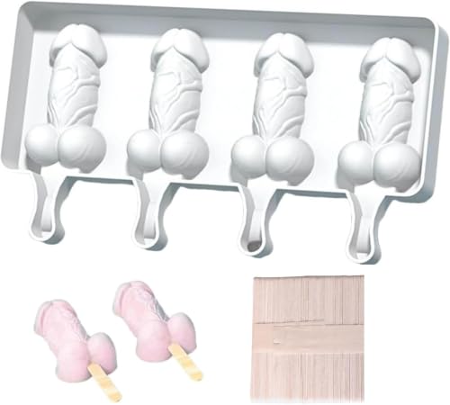 Set de moldes de silicona para paletas con 50 palitos miniatura 1