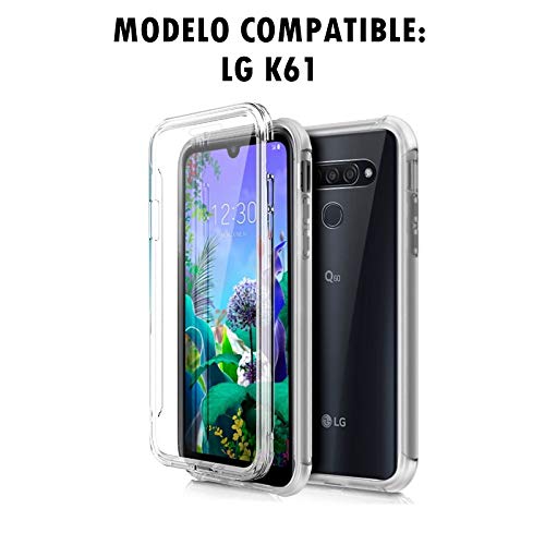 Mb Accesorios LG K61 Funda DE Silicona Delantera + Trasera Doble 100% Transparente