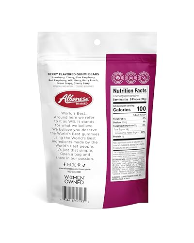 Albanese World's Best Berry Flavored Gummi Bears | 6-9oz Bags of Candy | Soft and Chewy Gummies, Gluten Free, Fat Free | Cherry, Strawberry and More | Perfect for Parties and On The Go Snacking - image 4