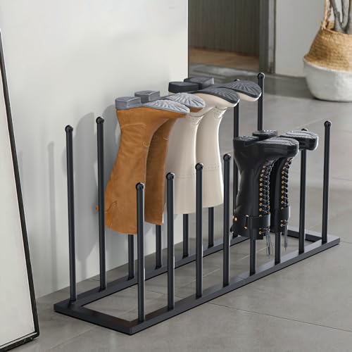 Urban Deco Free Standing Shoe Racks, Boot Organizer for Tall Boots, Black Metal Boot Rack Fit for 8 Pairs, Shoe Organizer for Dorm Room, Closet, Entryway (Black-8pairs) by Urban Deco - Image 6