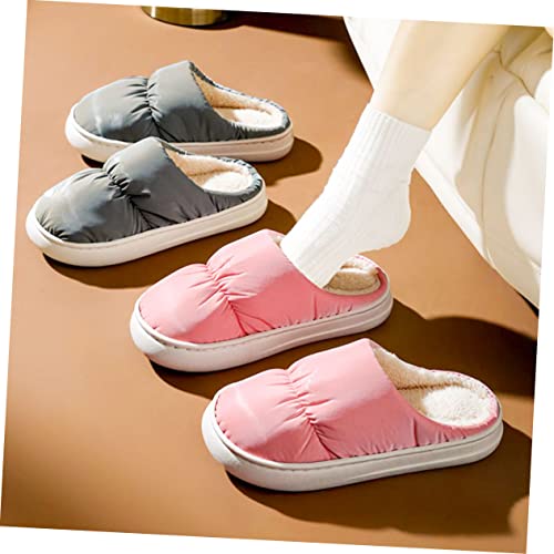 Pantuflas calefaccionadas USB para invierno rosa miniatura 5