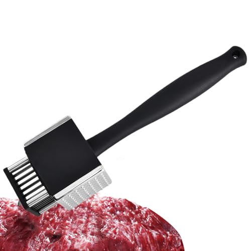 Bvizyelck Marteau à Viande Attendrisseur - Outil de Cuisine 2-en-1 en Acier Inoxydable - Tenderisateur Ergonomique | Pour Cuisine Maison, Restaurant, Barbecue – Steak, Poulet, Porc, Bœuf