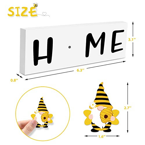 Interchangeable Home Love Sign with 12pcs Gnome Decor Reversible Wooden Gnomes Seasonal Home Decor Family Signs for Seasonal Decoration Rustic Farmhouse Holiday Decorative Sign