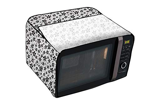 Image of Stylista Microwave Oven Cover for LG 32 L Convection MC3286BRUM Floral Pattern Grey