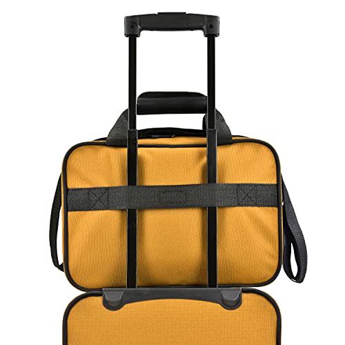 U.s. Traveler Rio Rugged Fabric Expandable Carry-On Luggage Set, Mustard , 2 Wheel #TOP4
