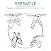 Brookstone 2 Tier Folding Rack – Indoor/Outdoor Collapsible Clothes Dryer Stand Laundry or Shoe Rack,Heavy Duty Freestanding Garment Hanger, Foldable, Portable Air Dry Holder