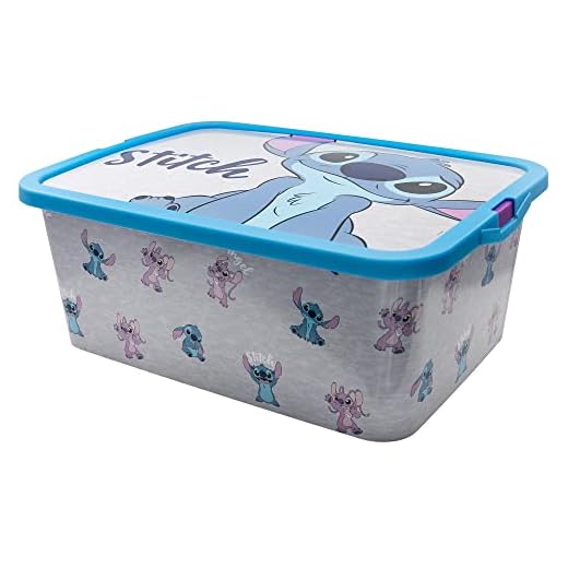Stor Caja de almacenaje con Cierre de Click de 13 litros de Stitch and Angel