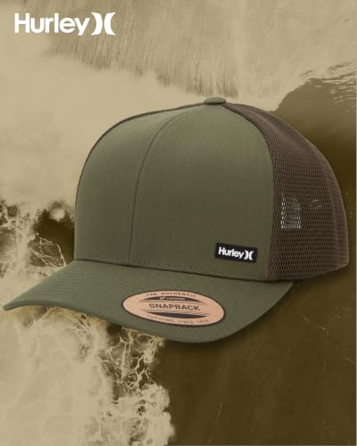 Image of Hurley Men's Caps - H2O-Dri League Baseball Caps for Men with Snapback Closure - Classic Mens Trucker Hats (S-XL)