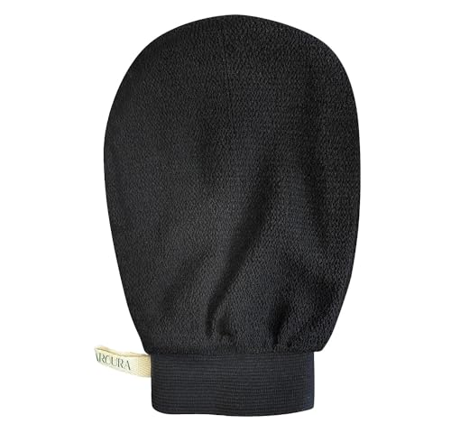 Aroura Premium Korean-Inspired Exfoliating Mitts - Deep Body Scrubber Gloves for Dead Skin Spray Tan Removal Keratosis Pilaris and Body Scrub - 100% Viscose Fiber