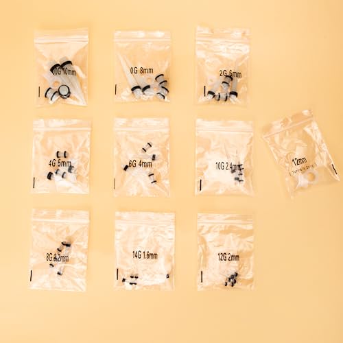 Marsrut 50 Pcs Acrylic Gauge Kit Tapers Heart Tunnels Plug 14G-0000G Ear Stretching Set Ear Stretching Kit thumb #1