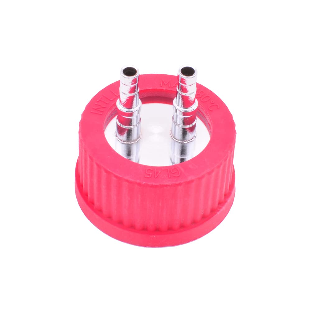 316 Stainless Steel GL45 2-Port Vent Assembly - Lab Bottle Accessory