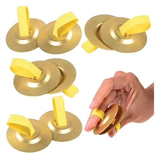 ArtCreativity Finger Cymbals Party Noise Makers, 12 Pairs, Kids’ Percussion Instruments for Preschool Classroom, Belly Dancing Outfit Accessories, Fun Birthday Party Favors and Goodie Bag Fillers