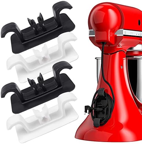 Cord Organizer for Kitchen Appliances, 4 PCS Upgraded Designed Appliance Cord Holder Organizer Stick On Mixer, Cord Keeper for Blender, Coffee Maker, Pressure Cooker and Air Fryer