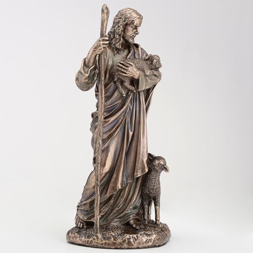 Escultura Religiosa Jesus the Good Shepherd 6.25 in miniatura 3
