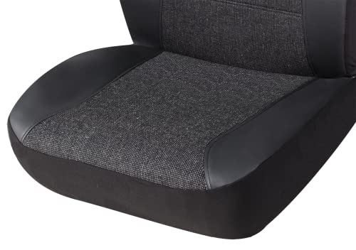 PIC AUTO Capas de assento de carro para bancos dianteiros, capas de assento pretas para carros, conj