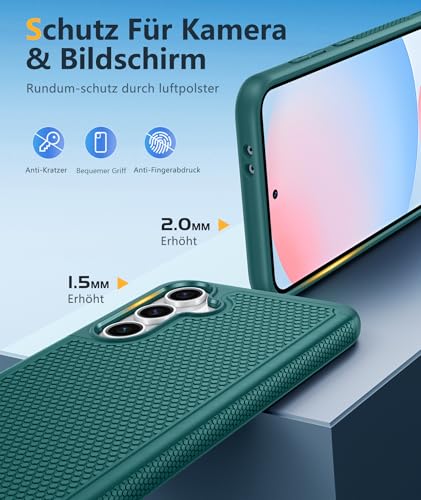 Coque pour Samsung Galaxy S24-FE antidérapante verte antichoc - 6
