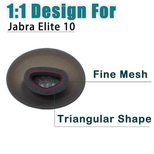 Puntas de Silicona para Jabra Elite 10 con Malla (XS/S/M/L), Puntas de Repuesto | 4 Pares de Puntas para Auriculares - Aislamiento de Ruido, Ajuste Confortable, Negro miniatura 4