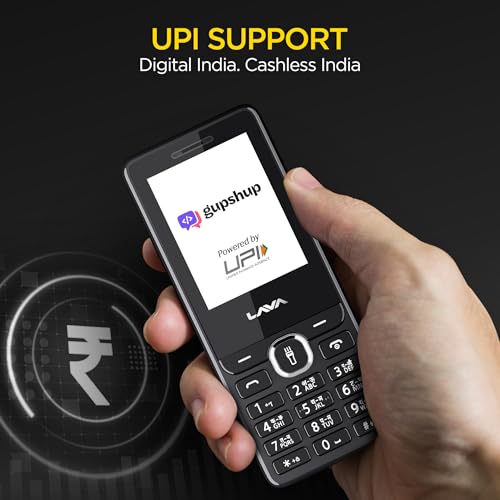 Image of Lava A5 (2025) Dual SIM Keypad Mobile with 2.4'' Big Display | UPI Support, 1200mAh Battery | BOL Feature | Camera | Auto Call Recording | Glass Finish | and 7 Regional Languages - Black