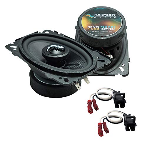 Harmony Audio Compatible with Chevy Malibu Classic 2004-2005 Front Door Replacement HA-C46 Premium Speakers