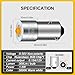 Ruiandsion BAW9S Car LED Lamp Warm White 6-30V Non Polarity 3535 1SMD Chipsets Instrument Light Reading Light Replacement Pack of 2
