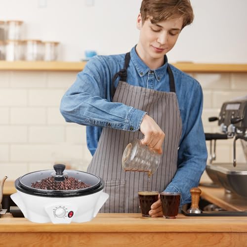 BONJUME Kaffeeröster, Elektrischer Kaffeeröster 500g, 1200W Kaffeeröstmaschine 0-240℃ Temperatureinstellung für Zuhause mit Timer Rauchfreies Rösten Röstmaschine für Kaffeebohnen Nüsse & Samen